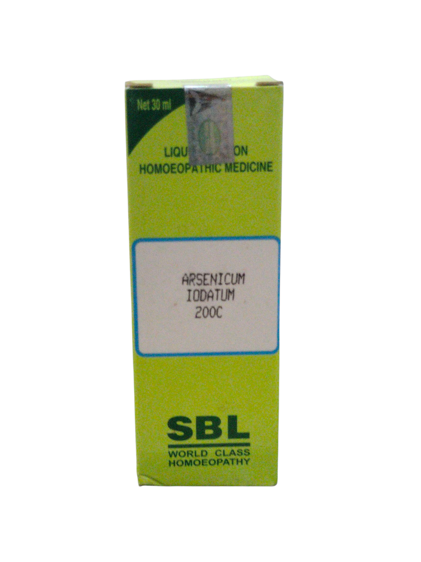 SBL Arsenicum Iodatum 200C homeopathic medicine bottle on a white background