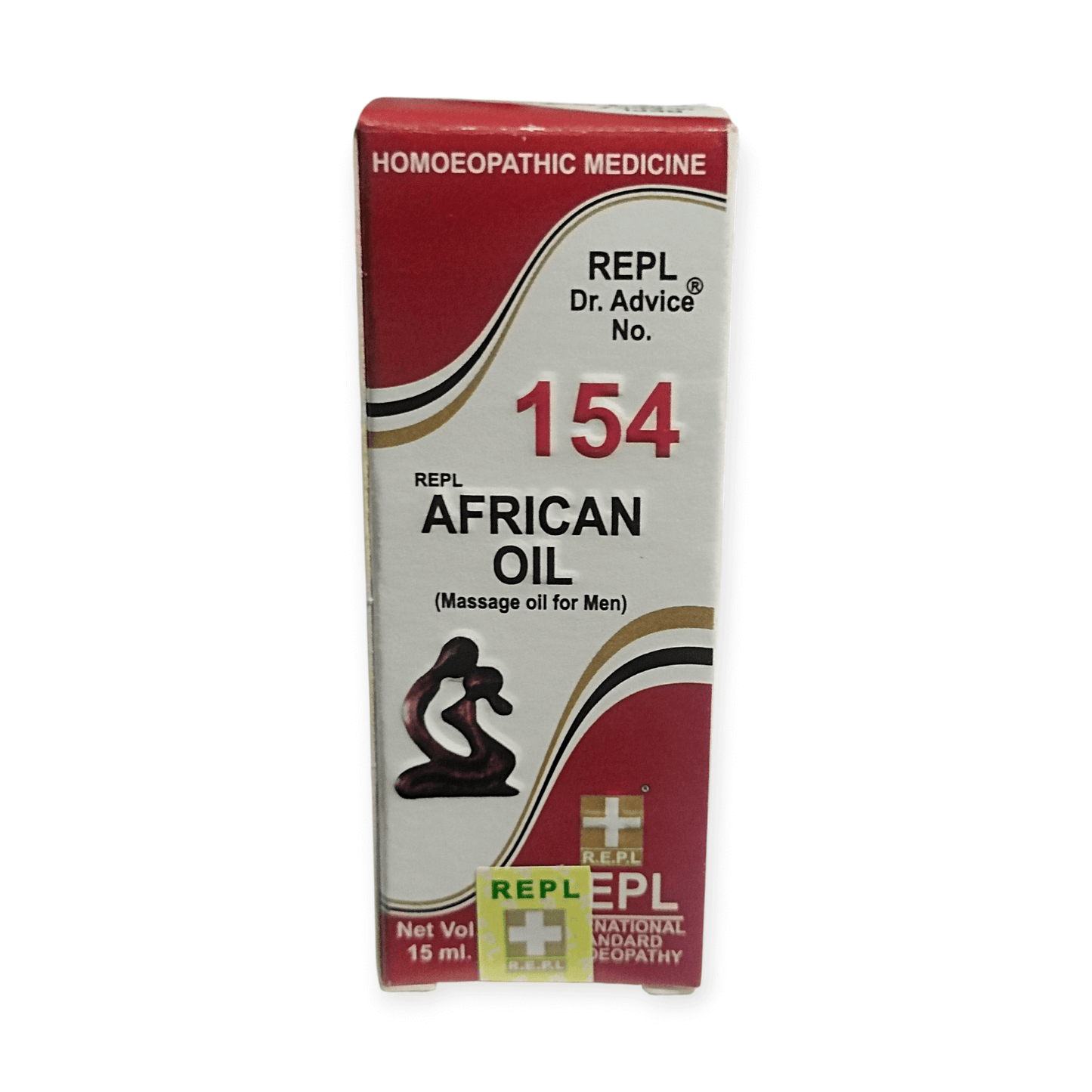 Box of REPL African Oil for men on a white background