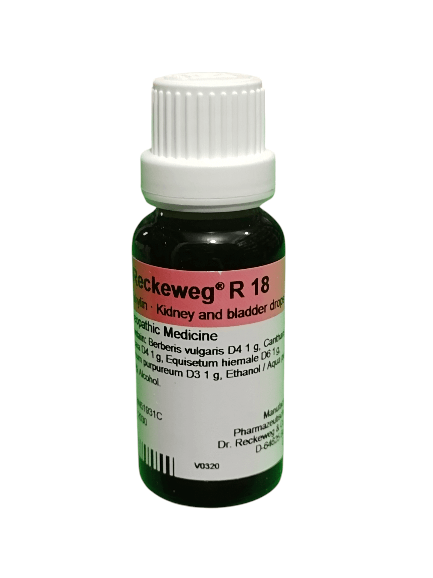 Homeopathic kidney and bladder support drops Dr. Reckeweg R18 Cystophylin 22ml