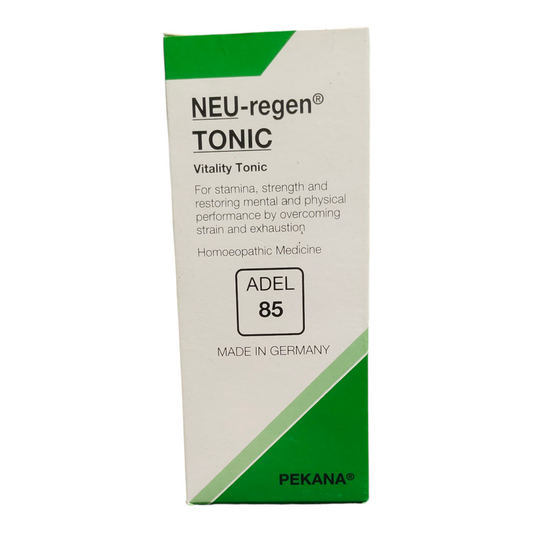 NEU-regen Tonic packaging with green and white design on a white background