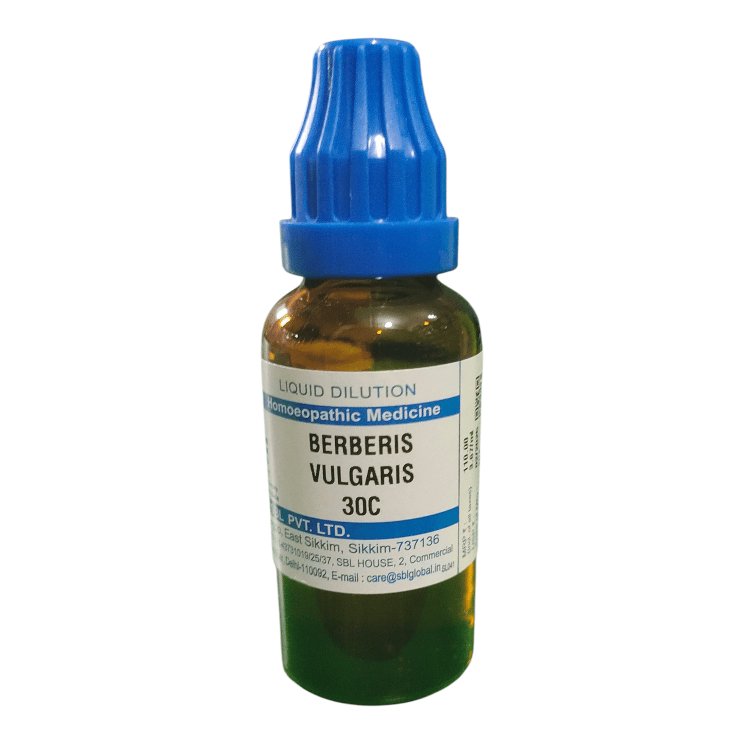 SBL BERBERIS VULGARIS 30C HOMEOPATHIC MEDICINE 30ML - Liquid - Bhanu Pratap