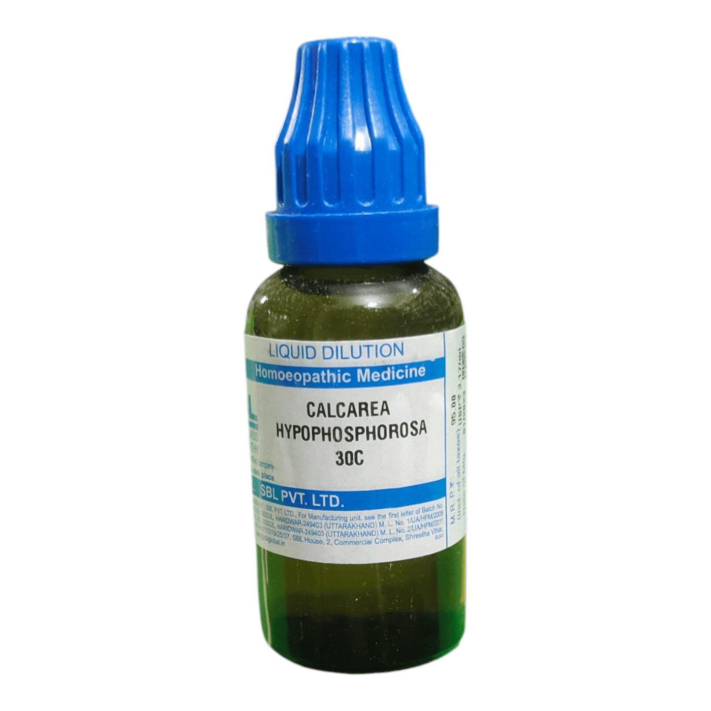 SBL CALCAREA HYPCPHOSPHOROSA 30C HOMEOPATHIC MEDICINE 30ML - Liquid - Bhanu Pratap