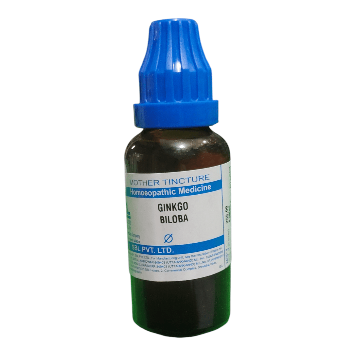 SBL GINKGO BILOBA Q MOTHER TINCTURE HOMEOPATHIC MEDICINE 30ML - Liquid - Bhanu Pratap