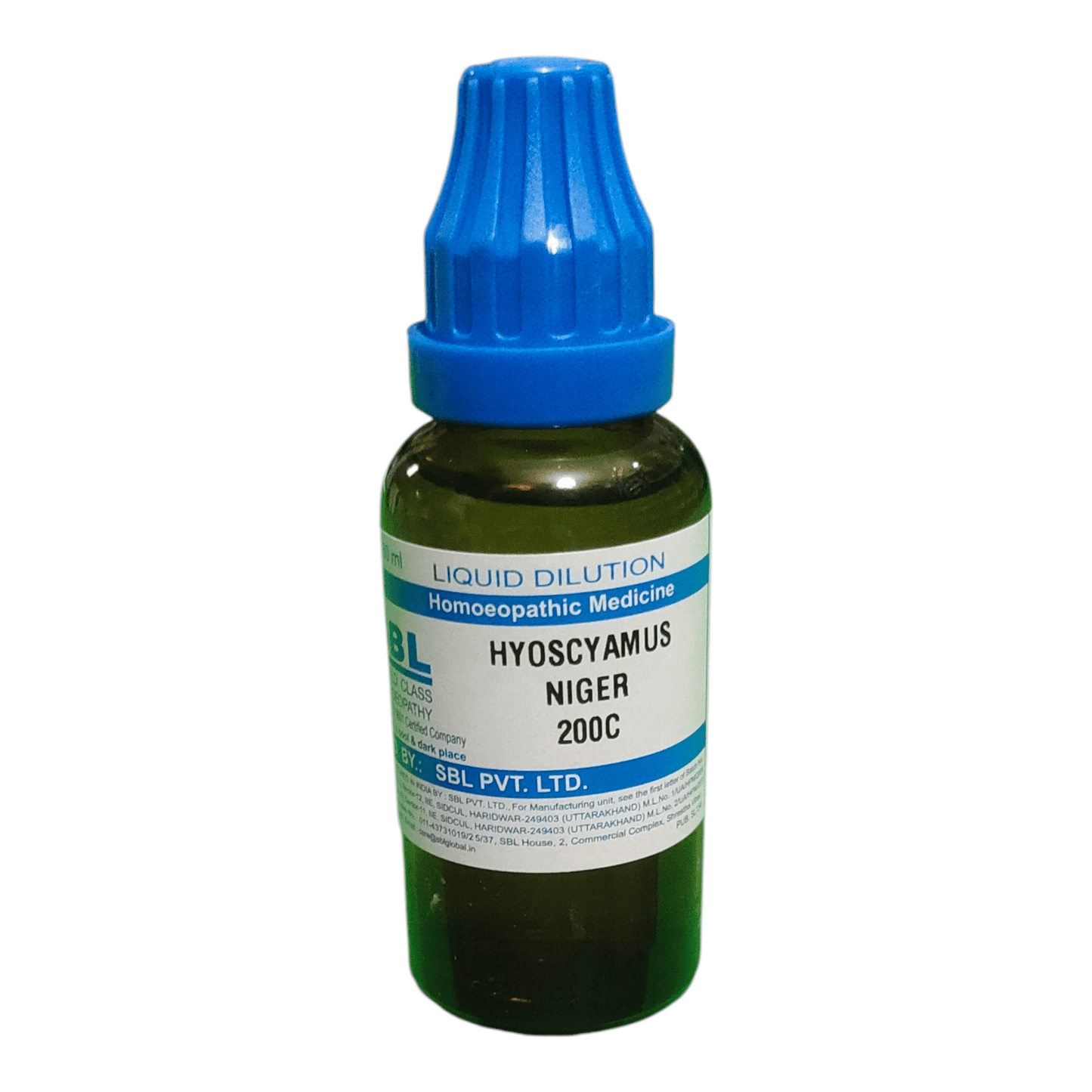 SBL HYOSCYAMUS NIGER 200 HOMEOPATHIC MEDICINE 30ML - Liquid - Bhanu Pratap
