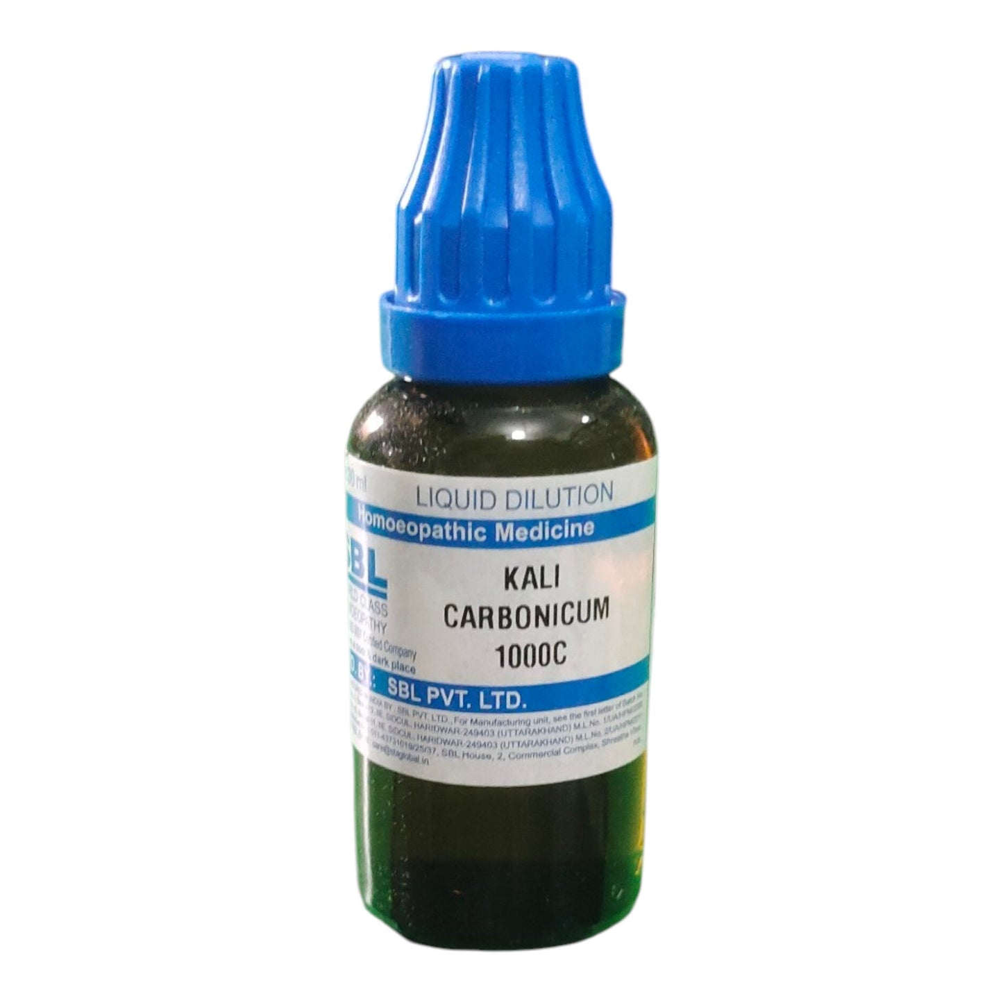 SBL KALI CARBONICUM 1000C HOMEOPATHIC MEDICINE 30ML - Liquid - Bhanu Pratap