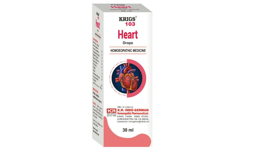 Krigs 103 Heart Drops packaging on a white background