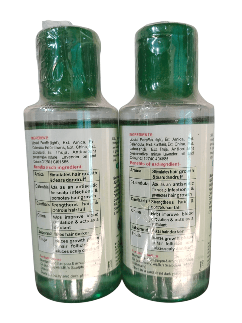 SBL ARNICA MONTANA OIL WITH THUJA JABORANDI AND CALLENDULA 499\AVOBE BUYING FREE SHIPING