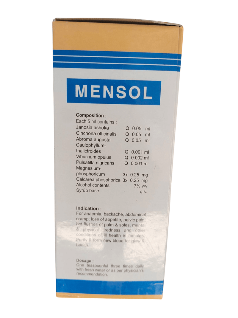 HAPADCO MENSOL SYRUP FOR LADIES HEALTH 499/Avobe Buying Free Shiping