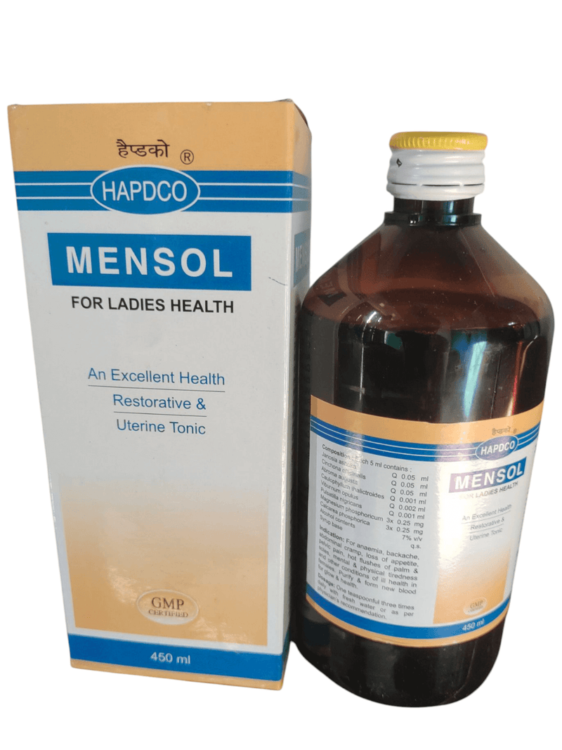 HAPADCO MENSOL SYRUP FOR LADIES HEALTH 499/Avobe Buying Free Shiping