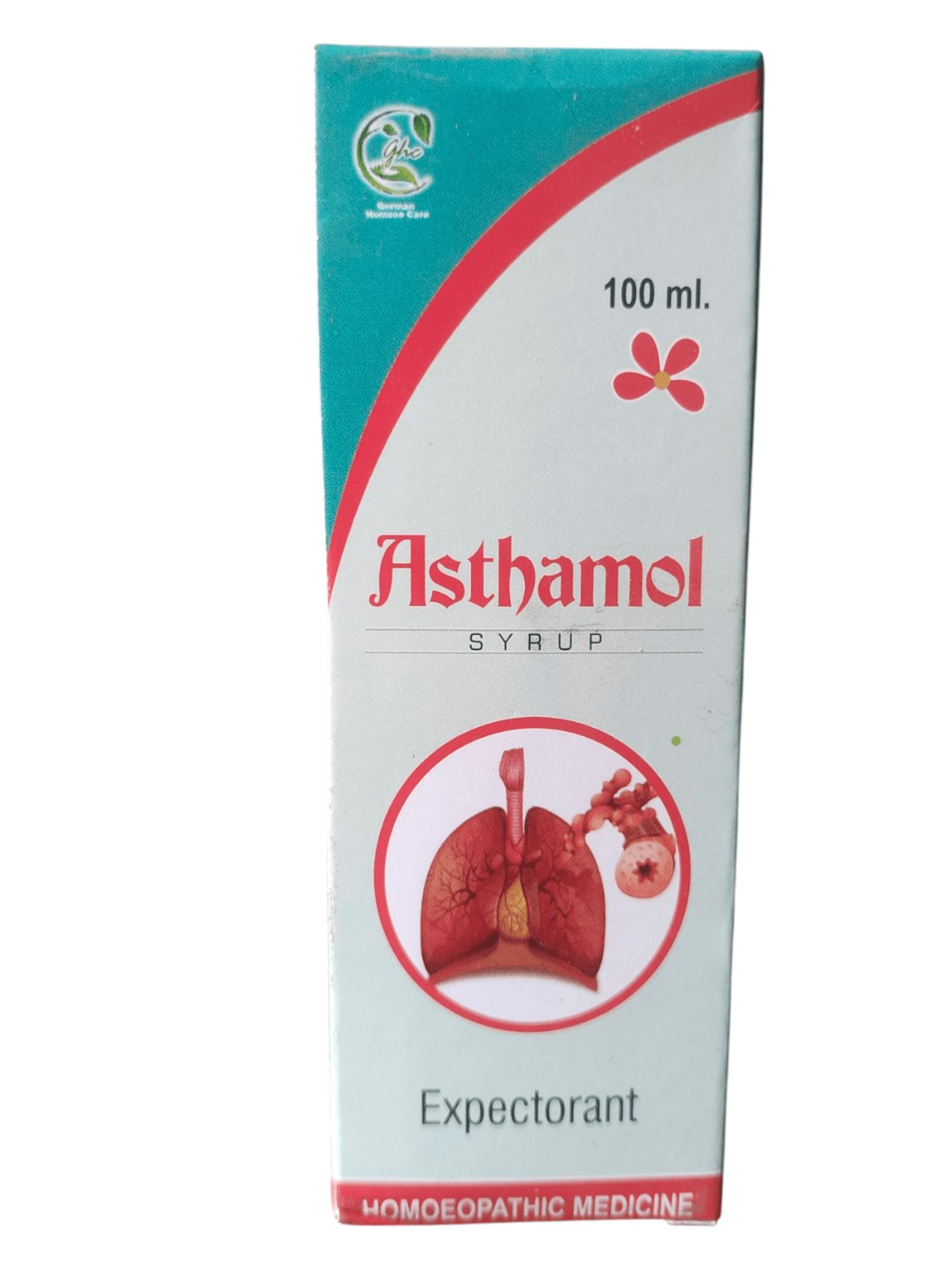 Asthamol Syrup for Asthma Relief Homeopathic Medicine 100ml – supports easy breathing, reduces wheezing, cough, and chest congestion naturally.