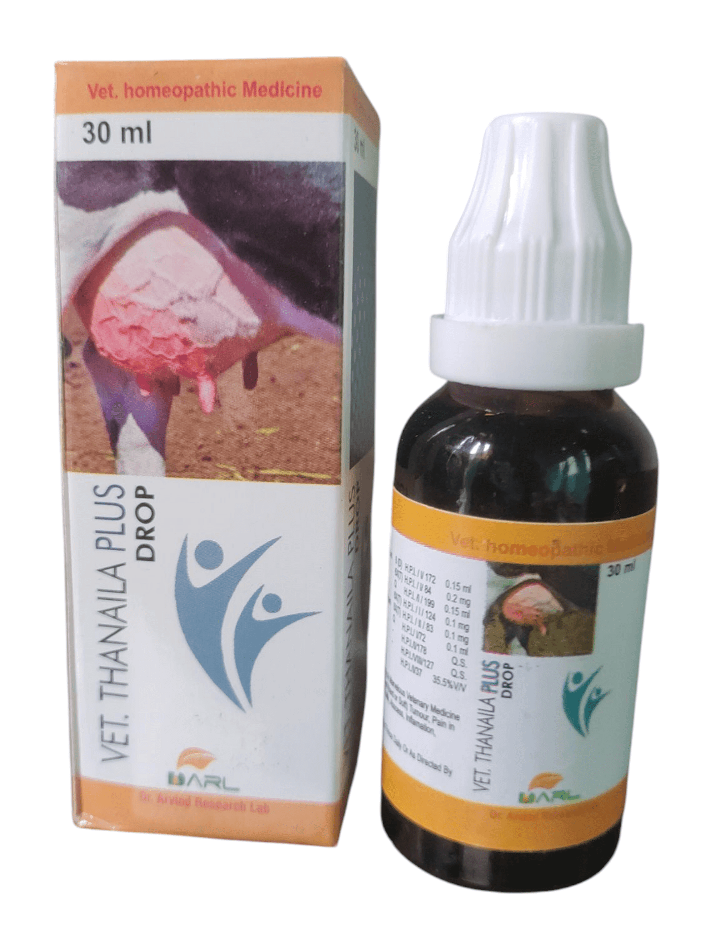 Vel Thanala Plus Drop packaging and bottle on a white background