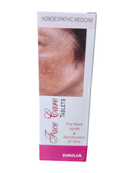 Packaging of Face Care Tablets for black spots and discoloration of face with a visible brand name.