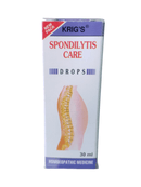Krig's Spondylitis Care Drops packaging on a white background