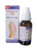 Krig's Spondylitis Care drops packaging and bottle on a white background
