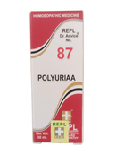 Box of Polyuriaa homoeopathic medicine with red and white design