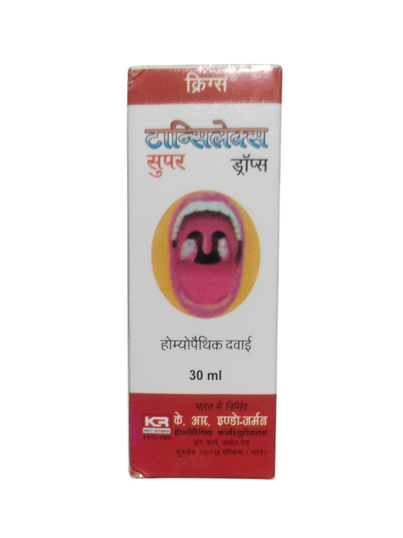 KRIG'S TONSILAX SUPER DROPS HOMEOPATHIC MEDICINE 30ML 499Avobe Buying Free Shiping