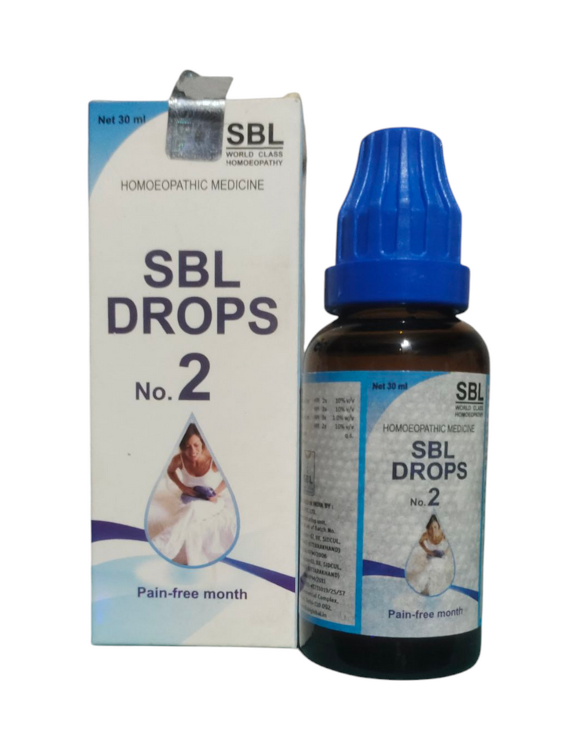 HOMEOPATHIC MEDICINE SBL DROPS NO.2 pain-free month 30ml 499/Avobe Buying Free Shiping