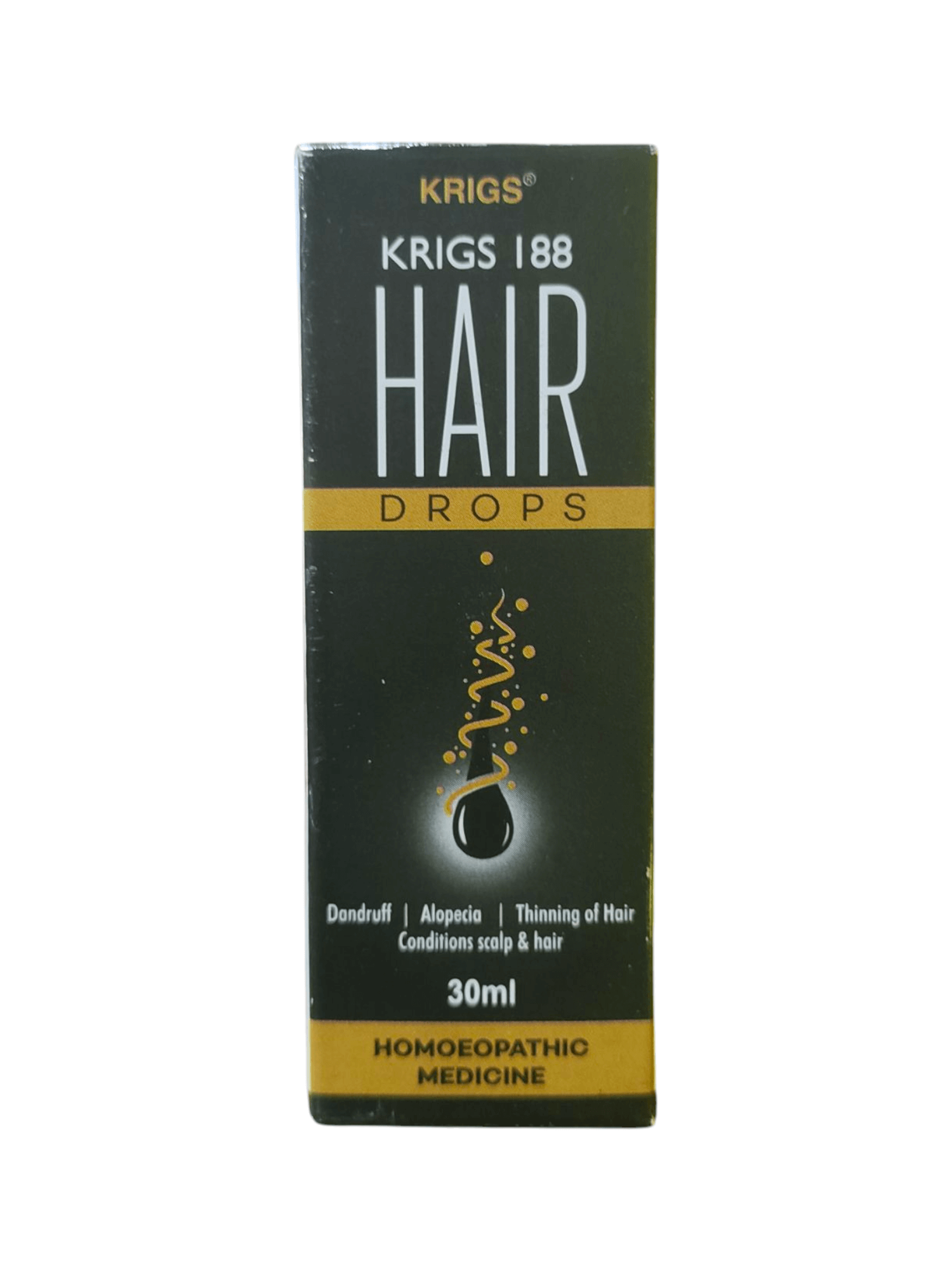 Krigs 188 Hair Drops packaging on a white background