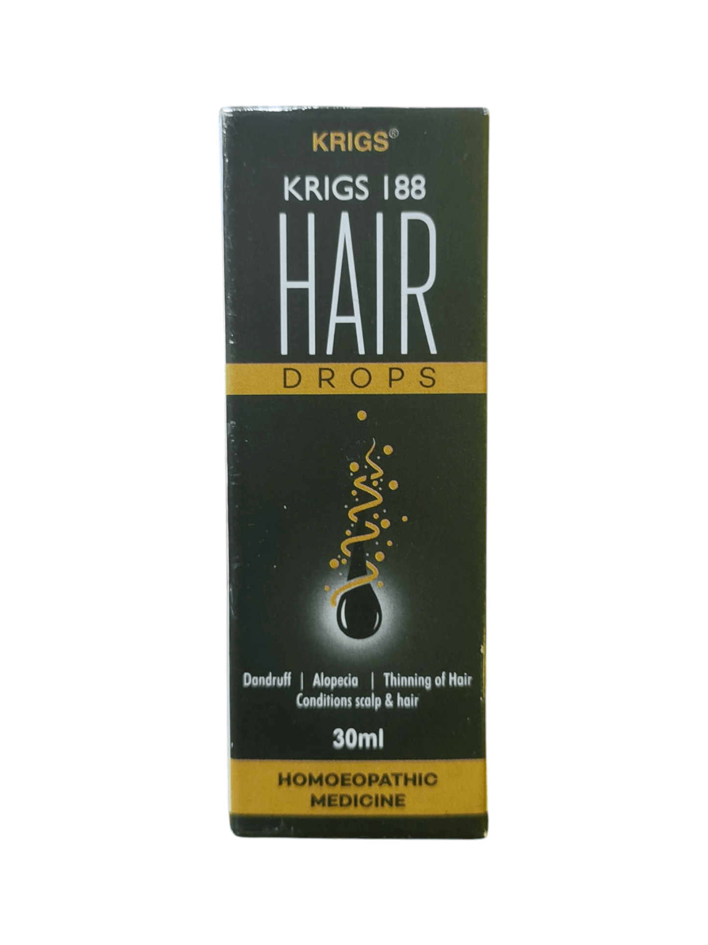 Krigs 188 Hair Drops packaging on a white background