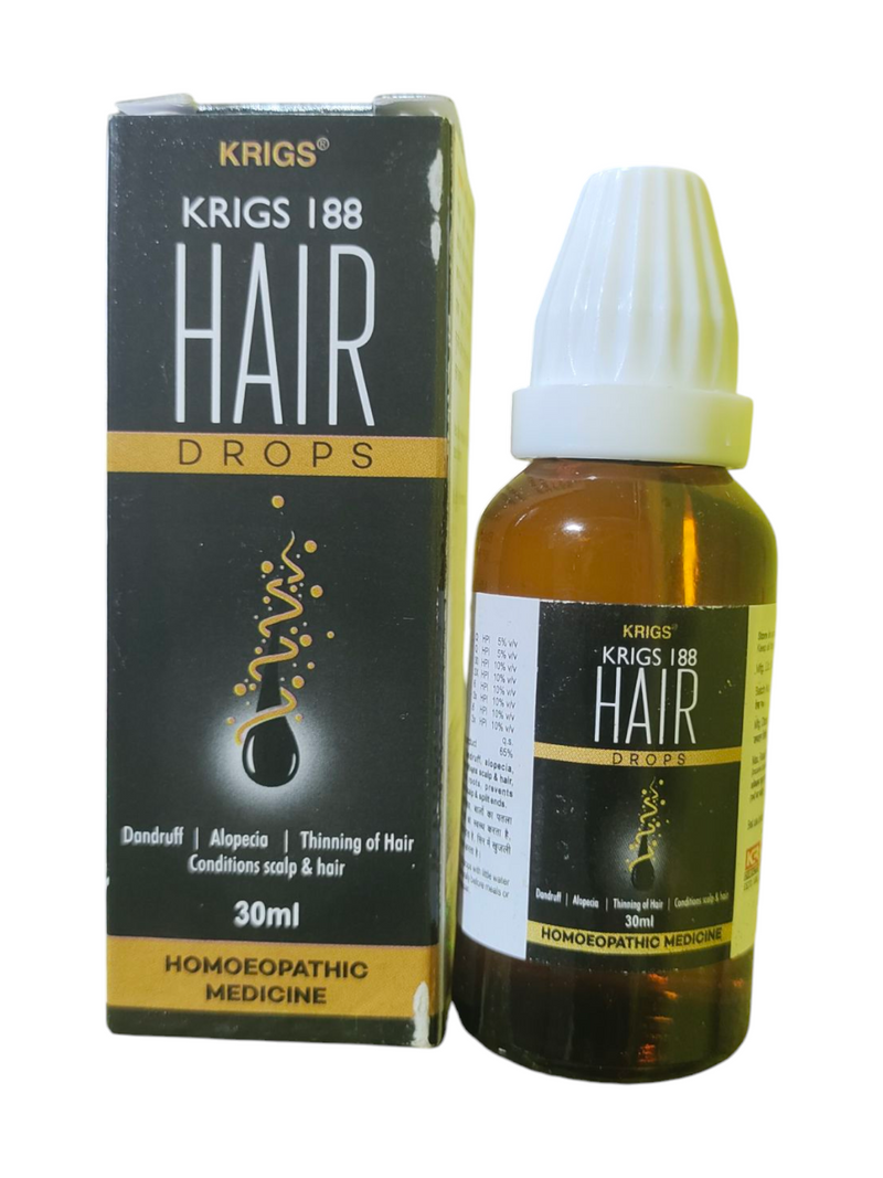 KRIG'S 188 HAIR DROPS DANDRUFF/ALOPECIA AND SCALP 30ML HOMEOPATHIC MEDICINE 499/Avobe Buying  Free Shiping