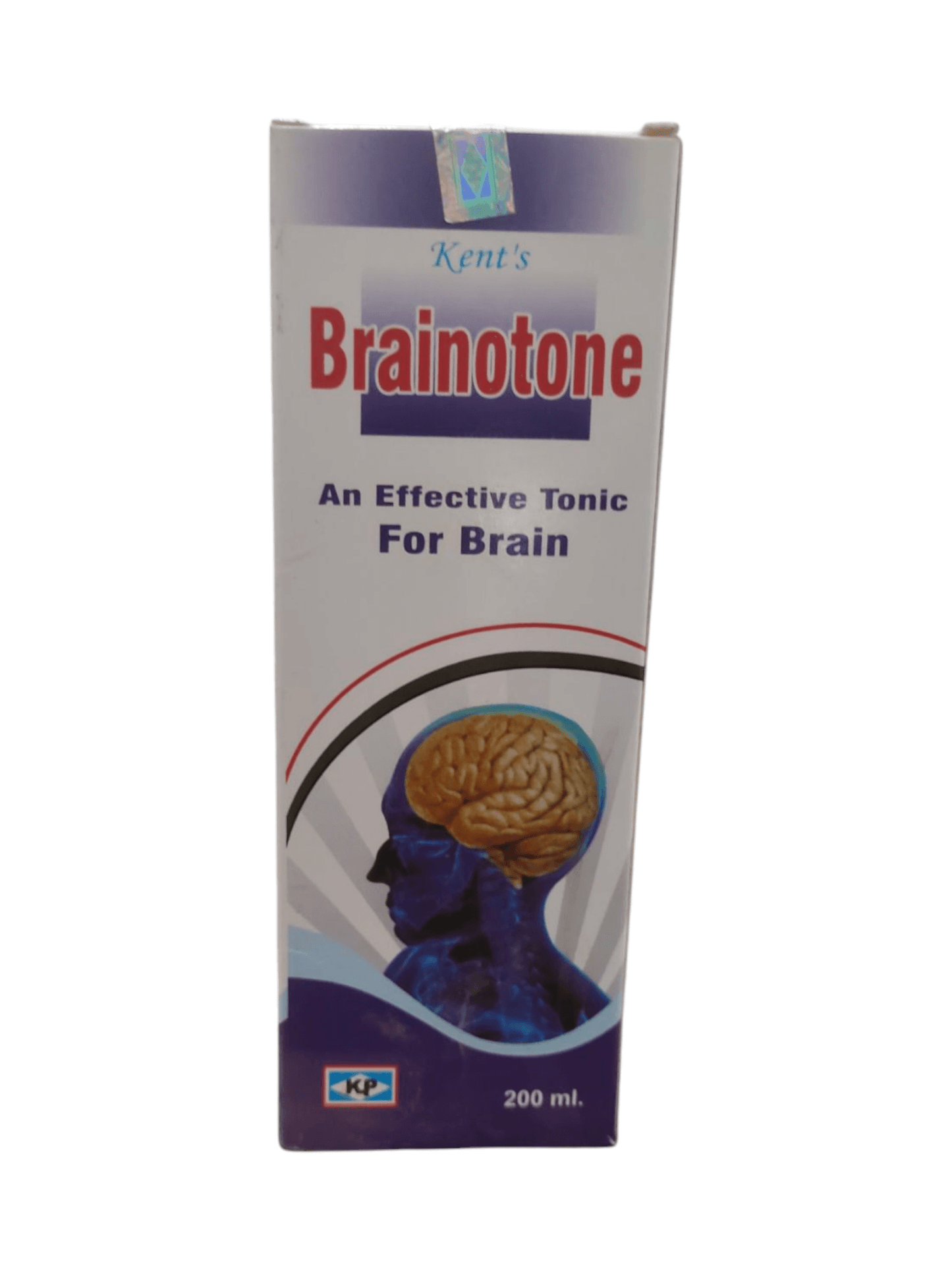 Box of Kent's Brainotone, an effective tonic for brain, on a white background