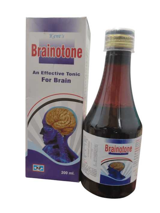 Brainotone bottle and box on a white background