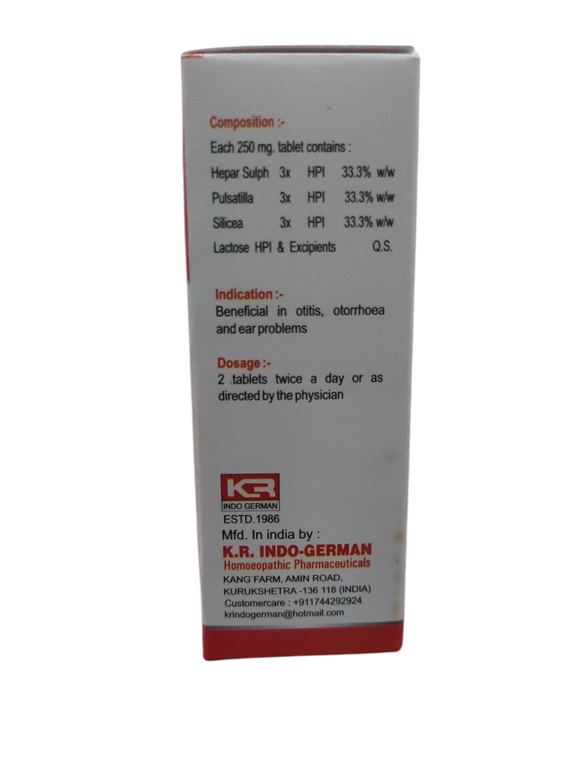 KRIG'S SUPER 56-OTITIS TABLET HOMEOPATHIC MEDICINE 499/Avobe Buying Free Shiping