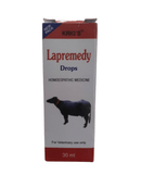 Box of Lapremedy Drops for veterinary use on a white background