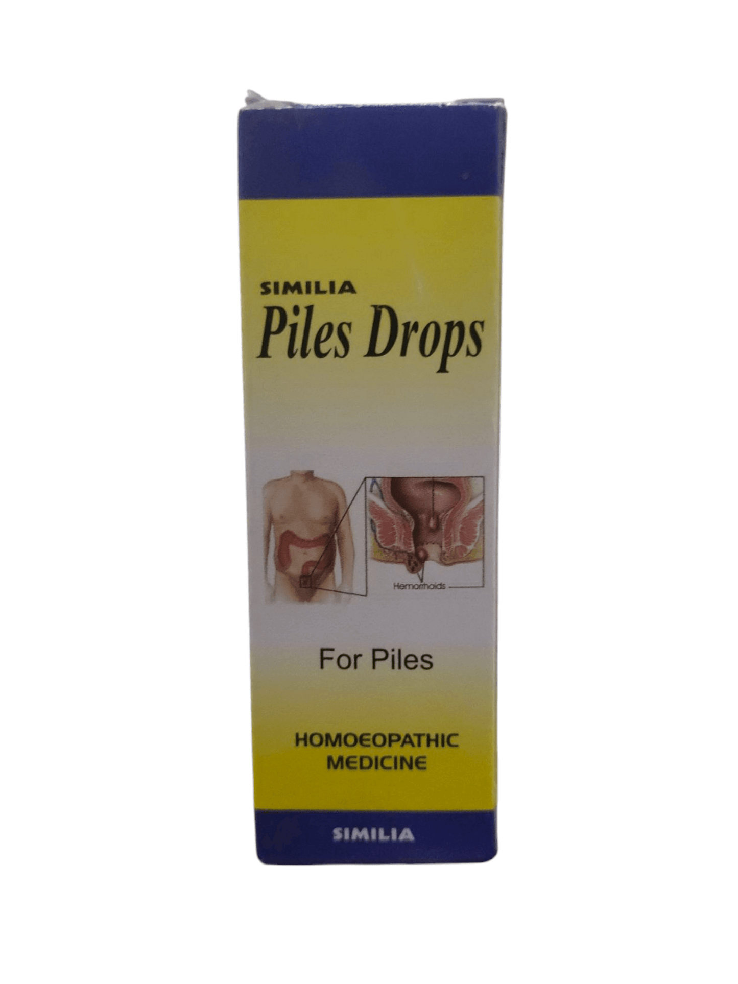 Box of Similia Piles Drops for piles on a white background