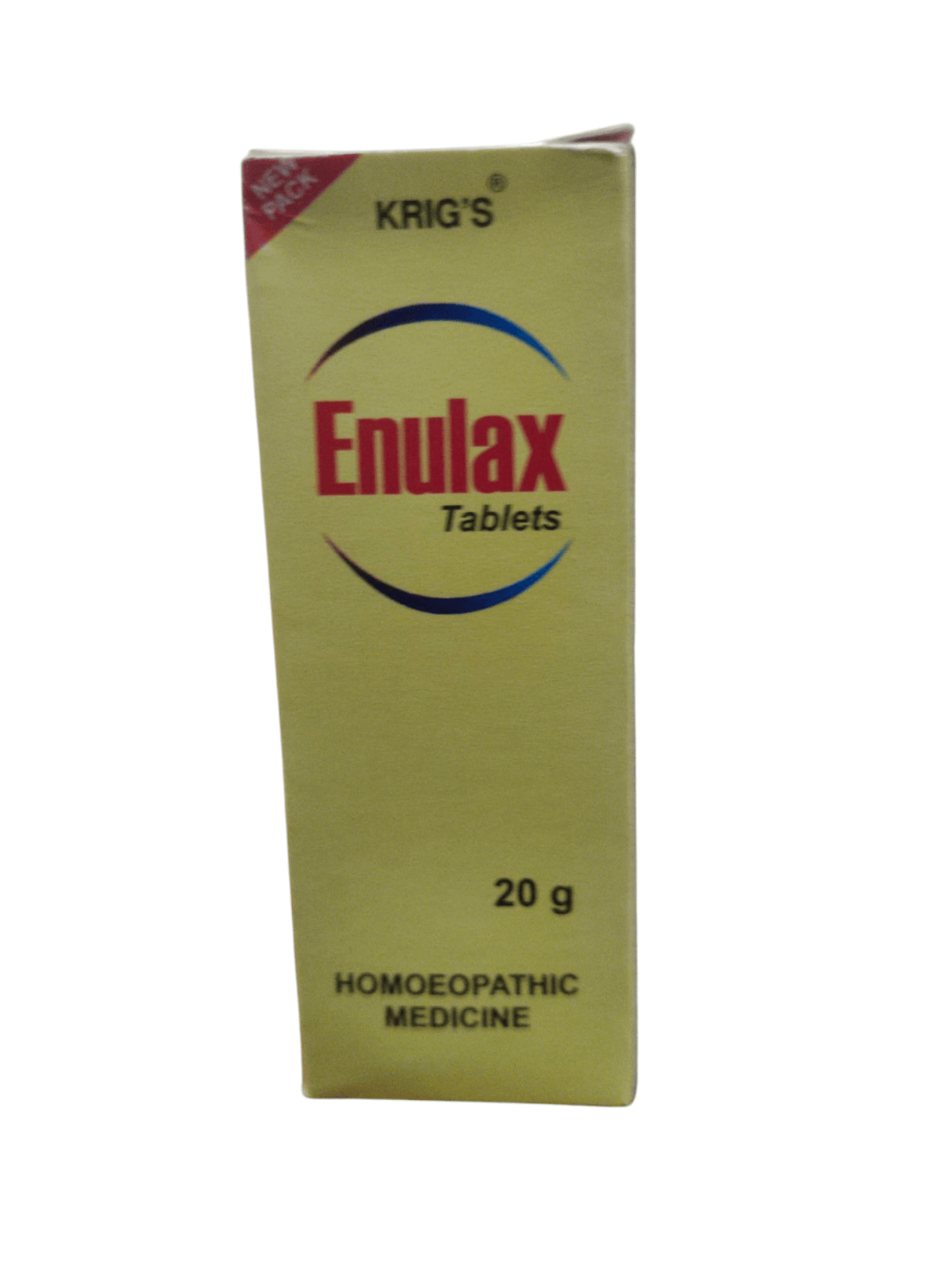 Box of Enulax Tablets by Krig's on a white background