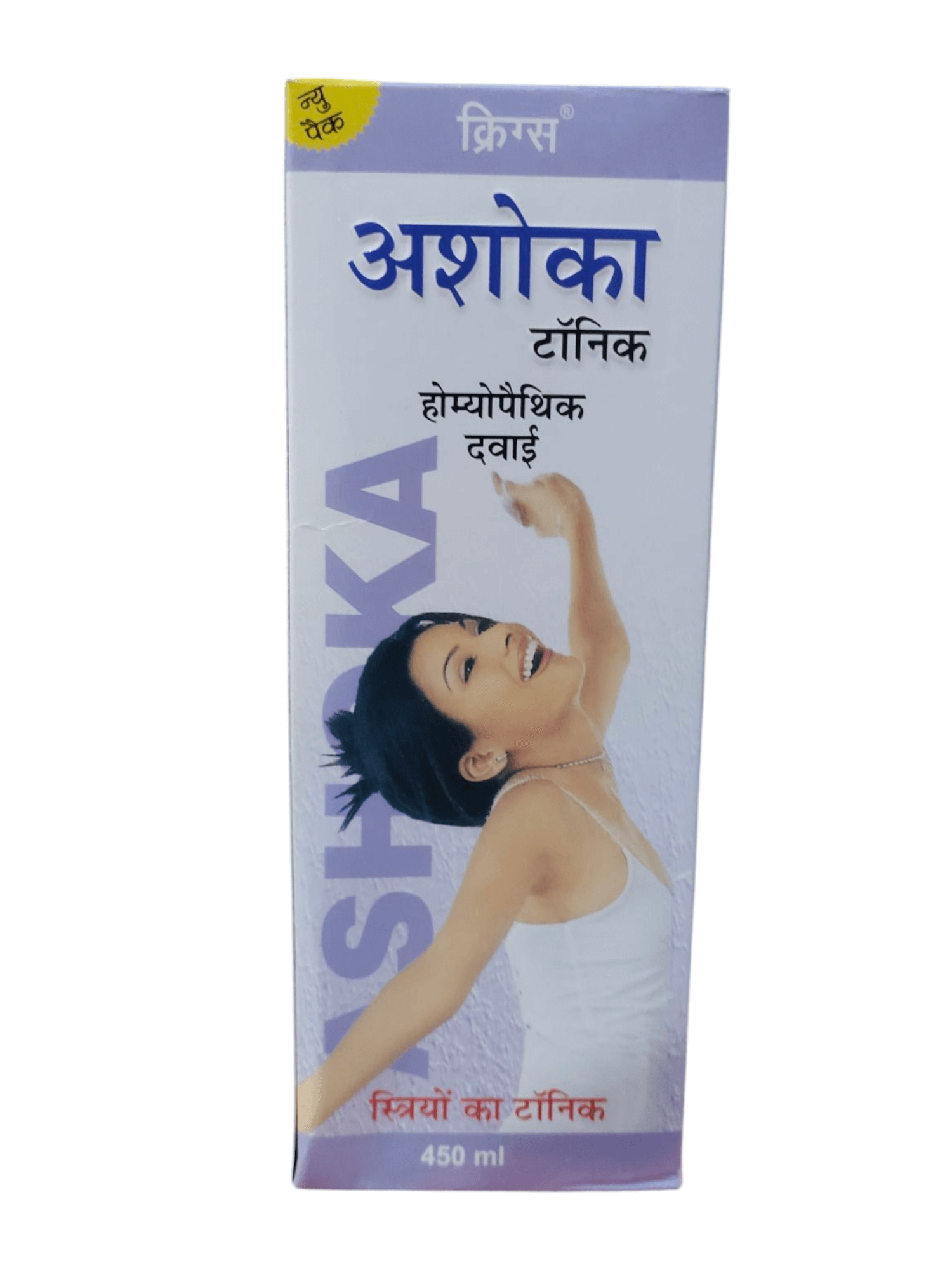 Box of Ashoka tonic with a woman's image on a white background