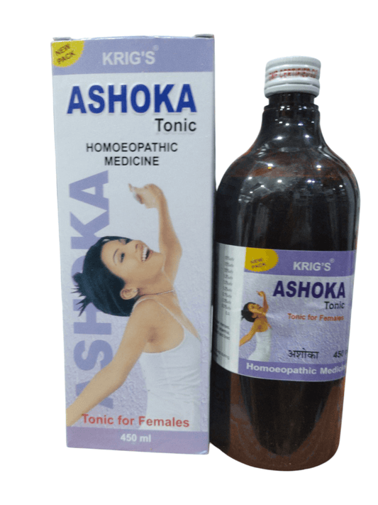 Krig's Ashoka Tonic bottle and packaging on a white background