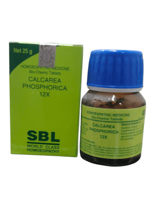 SBL Calcarea Phosphorica homeopathic medicine bottle and packaging on a white background