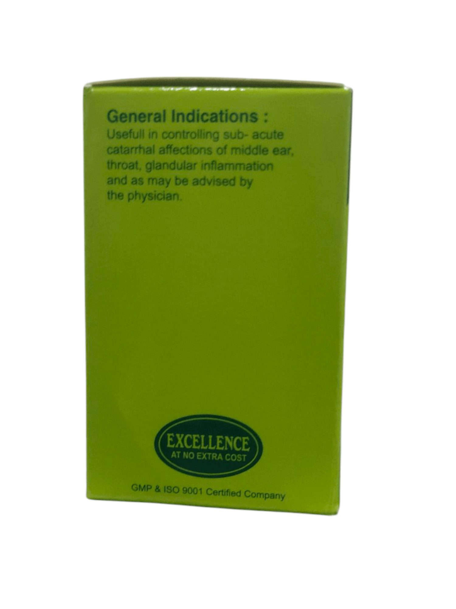 Green box with text on a white background
