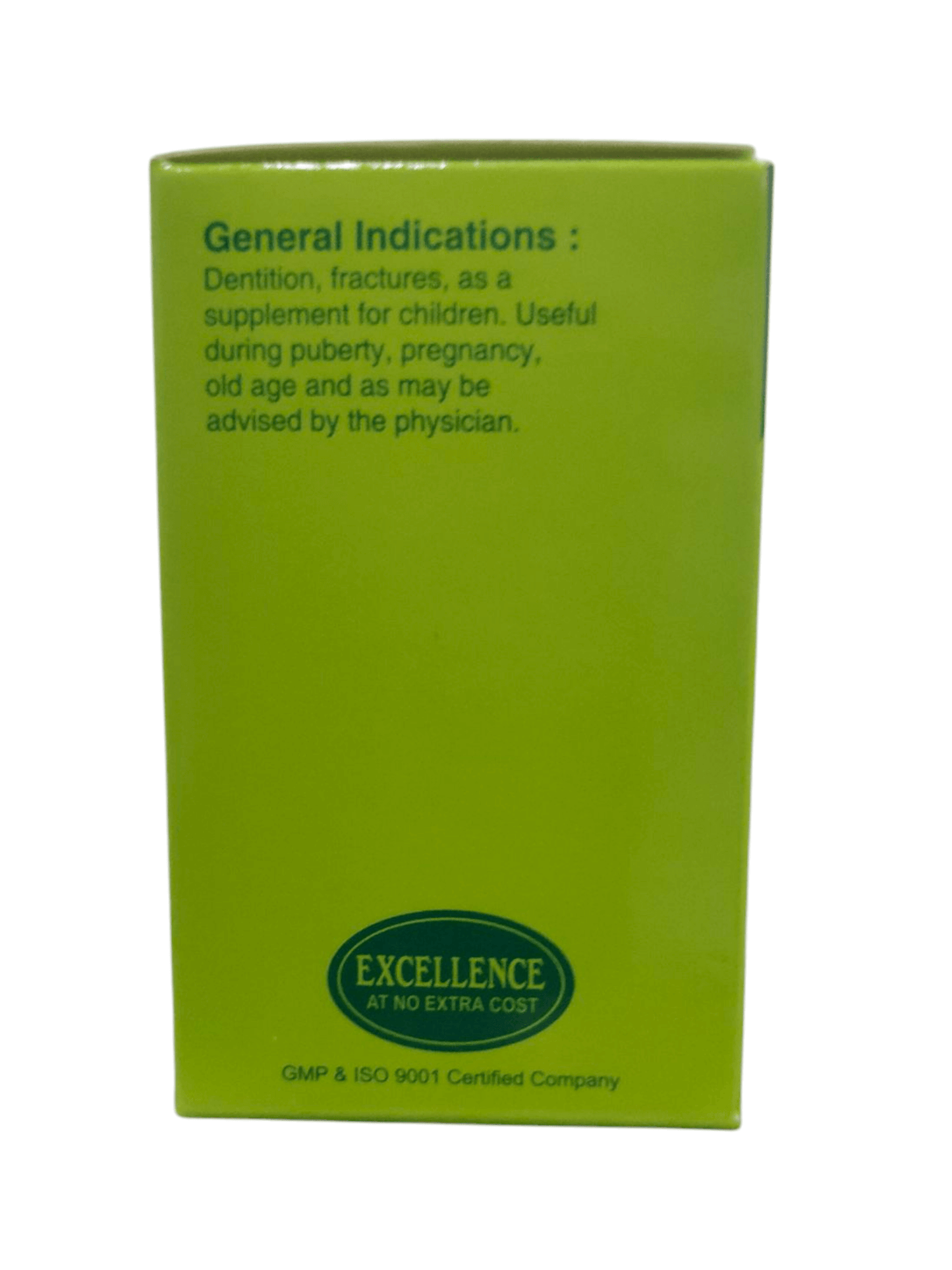 Green box with text on a white background