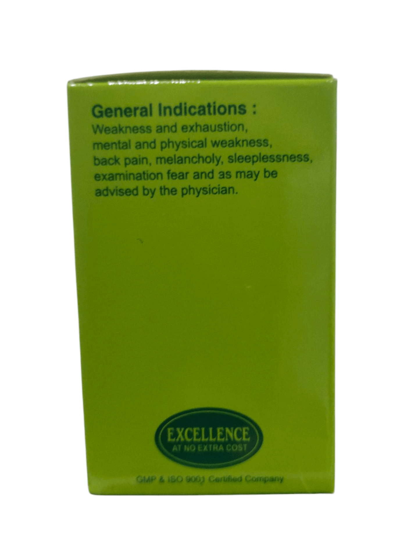 Green box with text on a white background