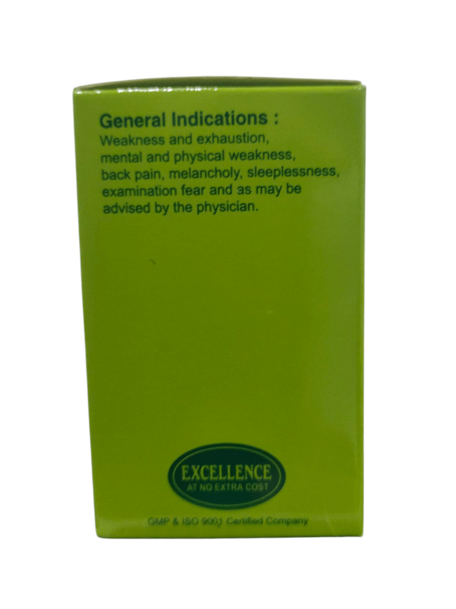 Green box with text on a white background