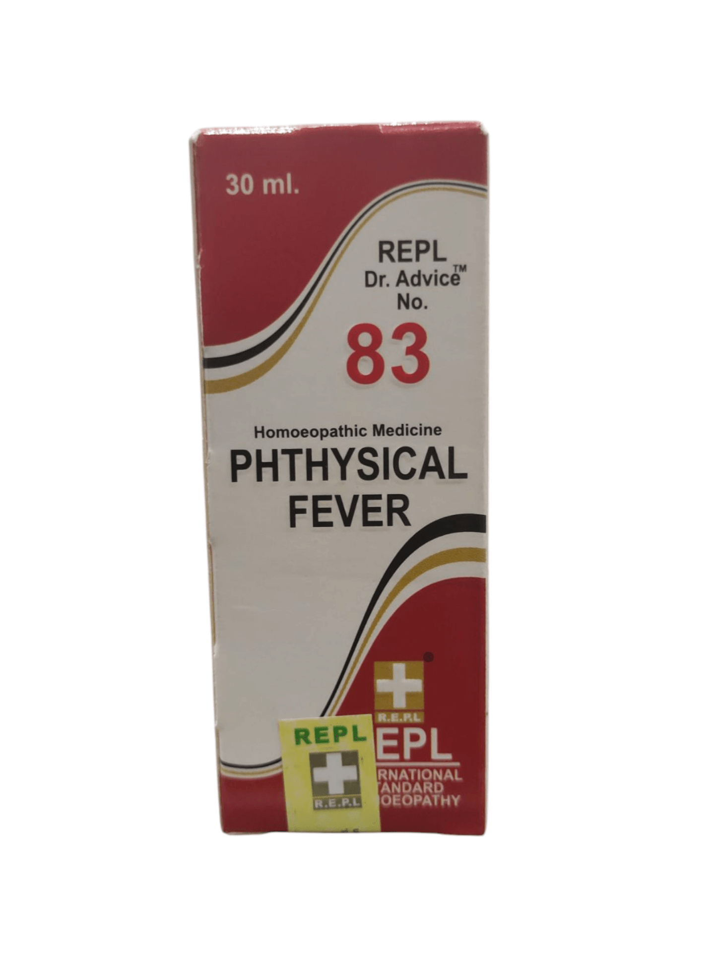 Box of REPL Dr. Advice No. 83 for Physical Fever on a white background