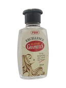 Bottle of PBM Excellence oil with Graphites on a white background