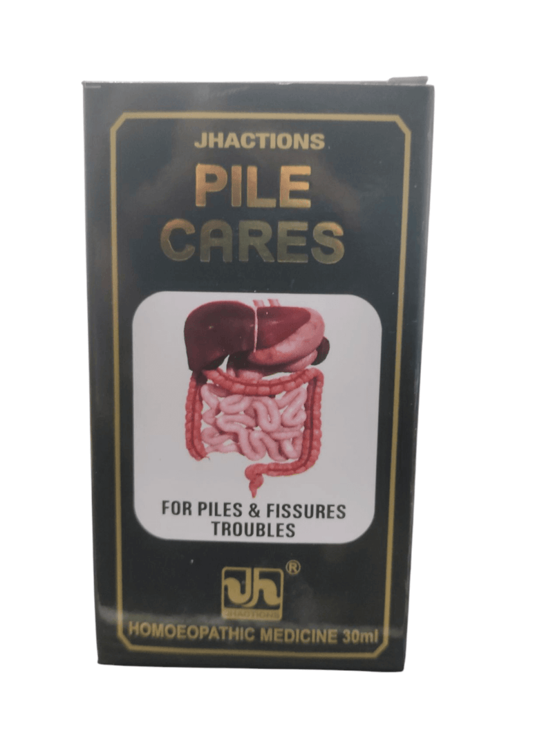 JHACTIONS Pile Cares homeopathic medicine for piles and fissures troubles, 30ml, effective relief.