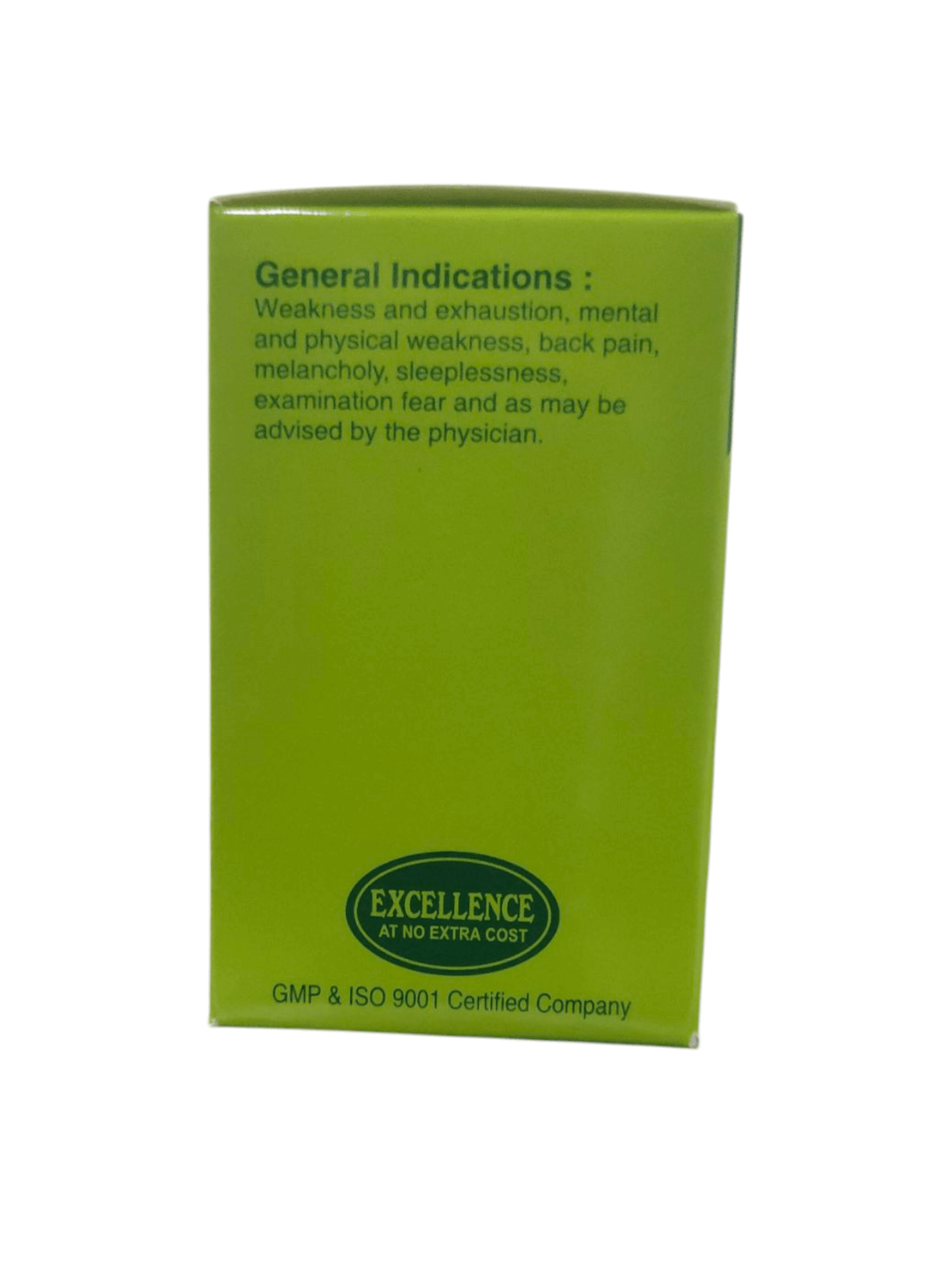 SBL Kali Phosphoricum 12X Tablets packaging showing general indications for use against fatigue and weakness.