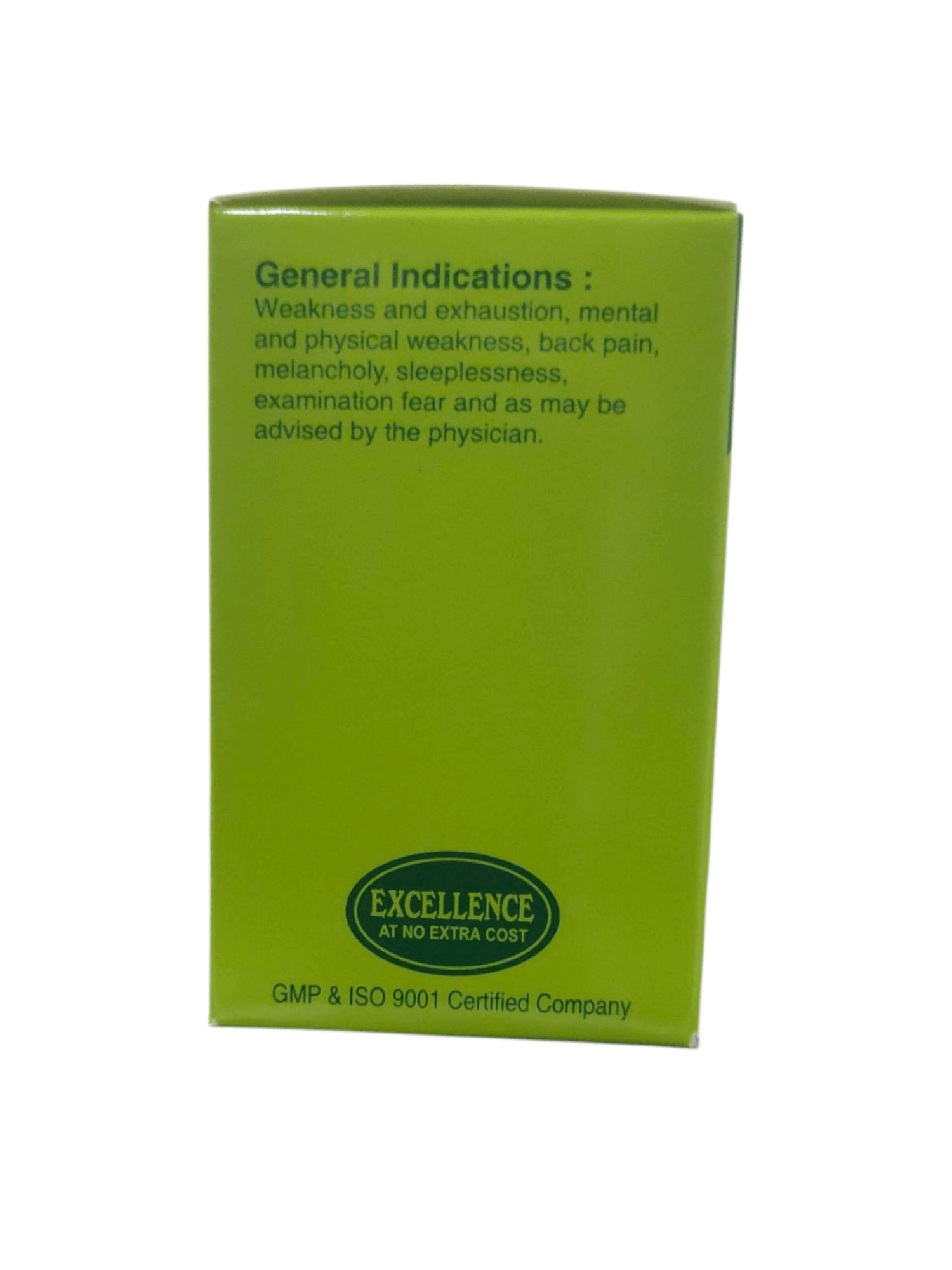 SBL Kali Phosphoricum 12X Tablets packaging showing general indications for use against fatigue and weakness.