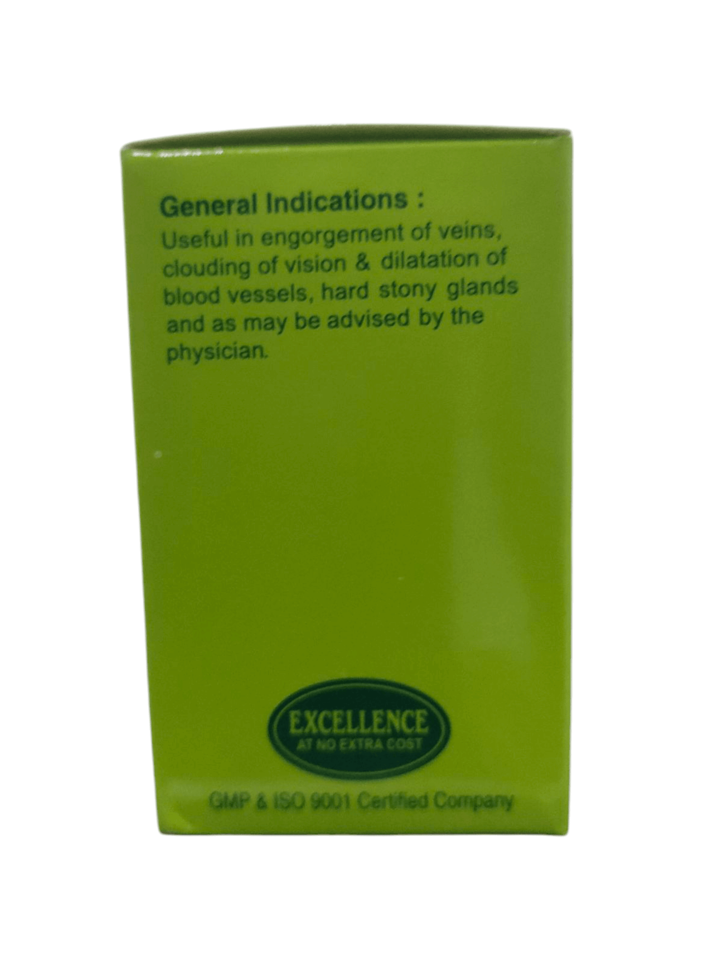 SBL product packaging detailing general indications for use in vein engorgement and blood vessel health.