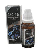 GHC-15 For Sperm Drops 30ml homeopathic medicine for male reproductive health and vitality.