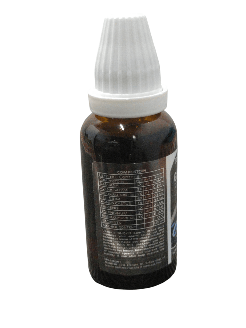 GHC-15 For Sperm Drops 30ml homeopathic tonic for male reproductive health and vitality
