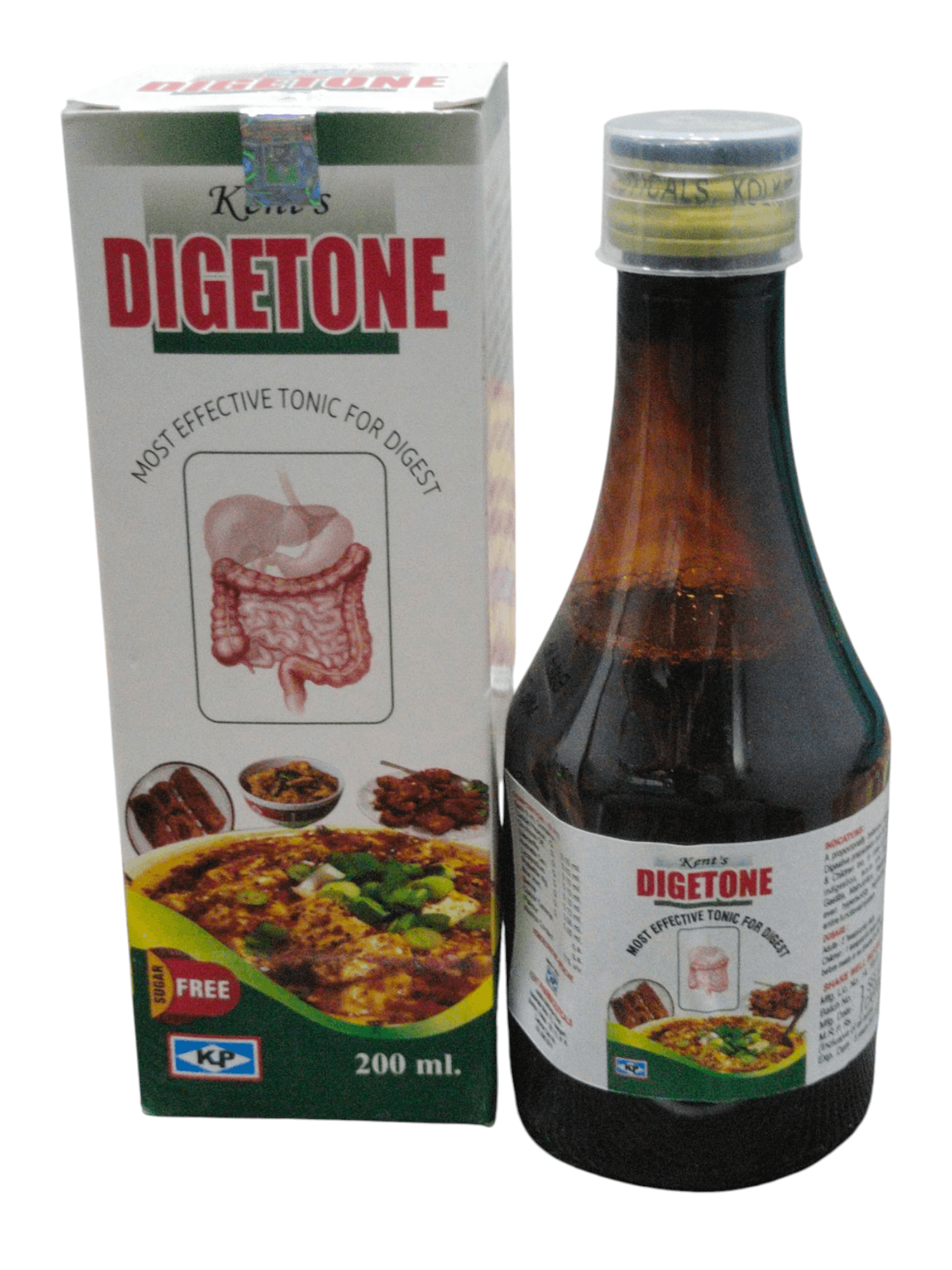 Kent's DIGETONE 200ml tonic for digestion, helps with indigestion, acidity, and bloating, free shipping available.