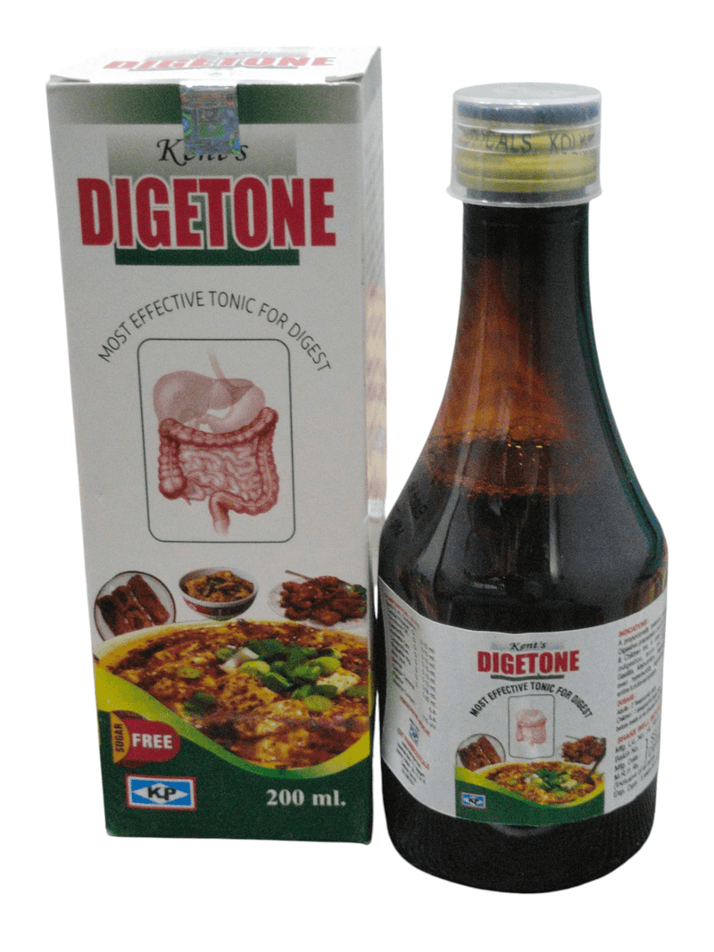 Kent's DIGETONE 200ml tonic for digestion, helps with indigestion, acidity, and bloating, free shipping available.