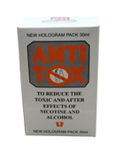 NEW HOLOGRAM PACK 30ml ANTI TOX to reduce nicotine and alcohol after-effects, homeopathic remedy.