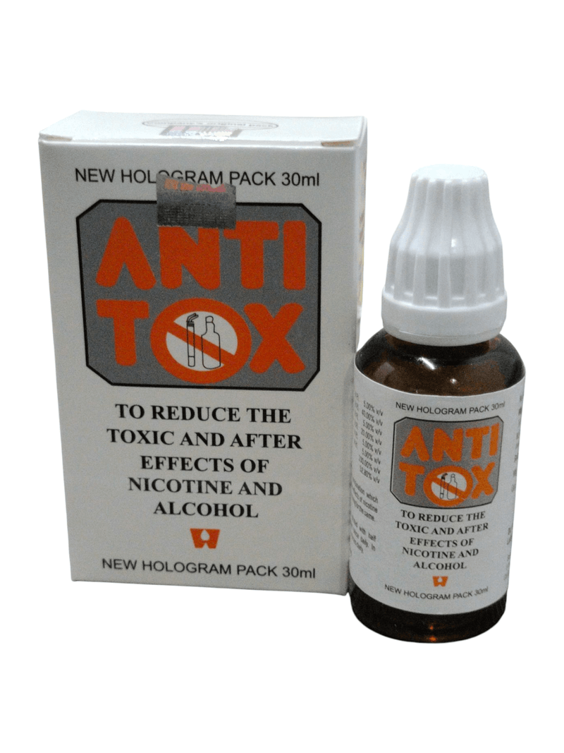 NEW HOLOGRAM PACK 30ML ANTI TOX for detoxifying after nicotine and alcohol effects.