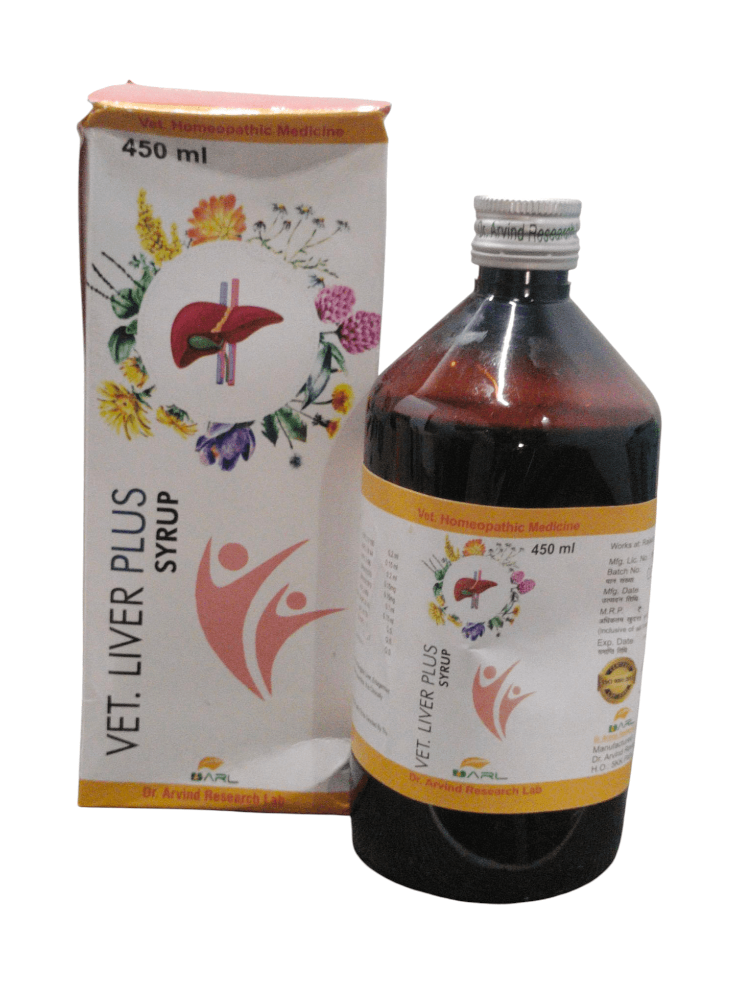 VET LIVER PLUS Syrup 450ML by ADRL Pharma for animal liver support with free shipping.